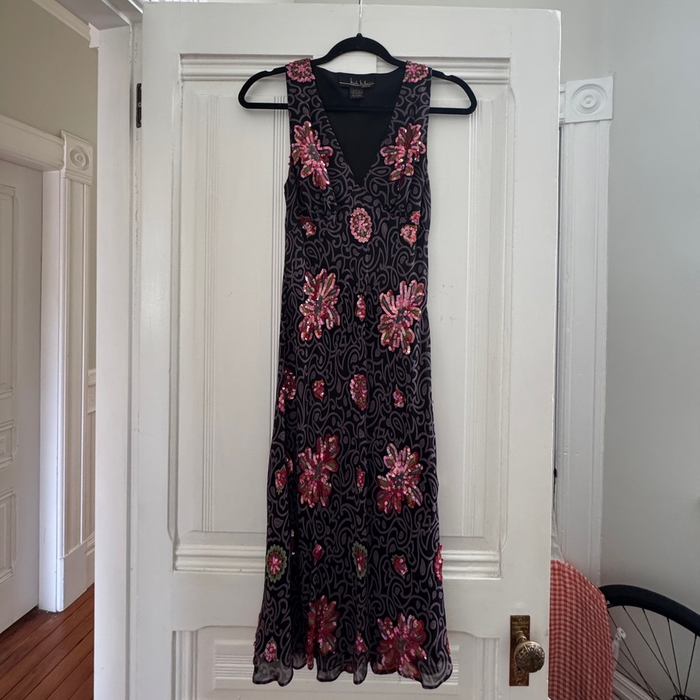 Nicole Miller 100% Silk Dress with sequins